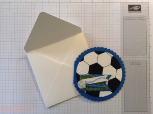 Fußballkarte mit Umschlag